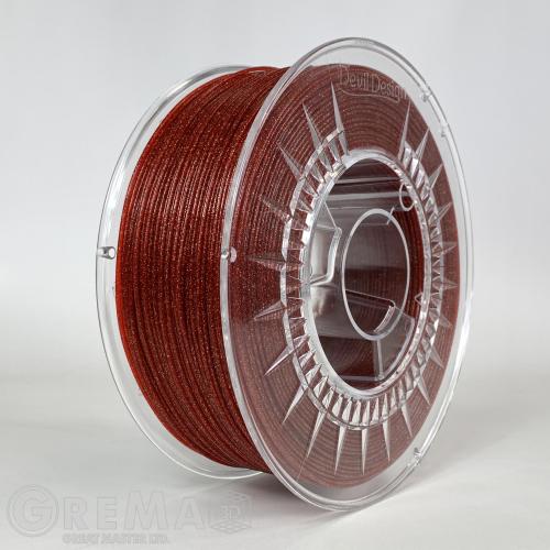 PLA Devil Design PLA filament 1.75 mm, 1 kg (2.0 lbs)  - galaxy red